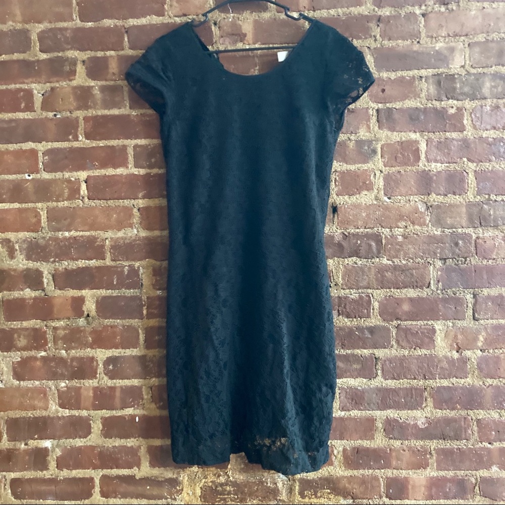 Lace black banana republic dress - zipper back -10